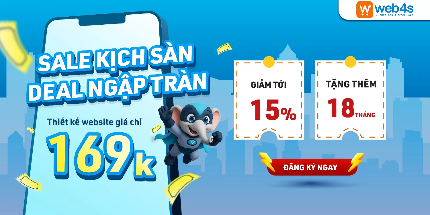 Sale kịch sàn - Deal ngập tràn: Ưu đãi giảm đến 15% cho thiết kế website